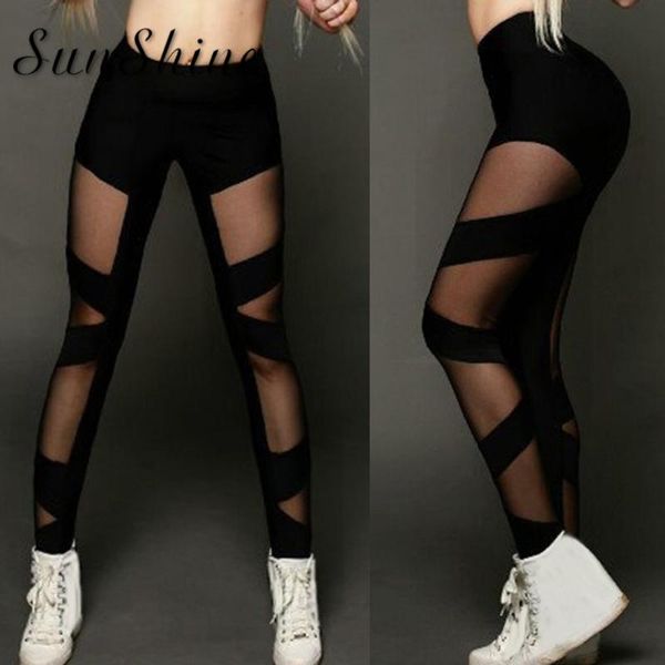 

gym women's clothing breathable high elasticity push up tights spliced grenadine leggings fitness pants high waist gym leggins, White;red