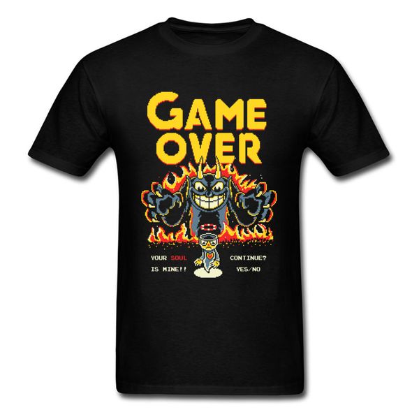 

game over t-shirt your soul is mine tshirt men t shirt funny cartoon clothing final hipster tee cool design