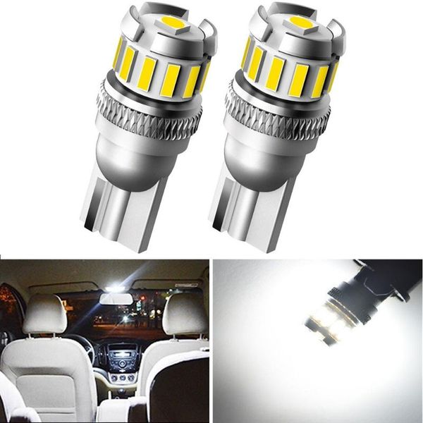 

2pcs 6500k white t10 led light w5w canbus no error t10 2825 led bulbs for lada vesta granta emblem kalina interior lights