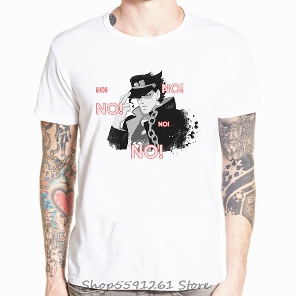 

retro jotaro jojos bizarre adventure men's t-shirts fashion cool design men no no no casual t-shirt streetwear tees