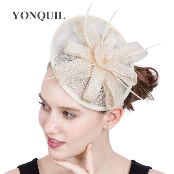 

new arrival charming red women lady classic fascinator hair simplicity pillbox hat sinamay cocktail party wedding church headwear syf208, Slivery;golden