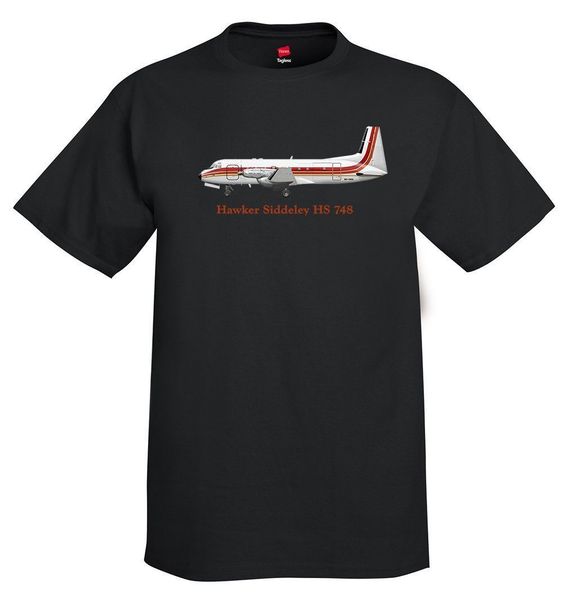 

2019 fashion 100% cotton solid color hawker siddeley hs 748 airplane t-shirt - personalized with your cotton tee shirts
