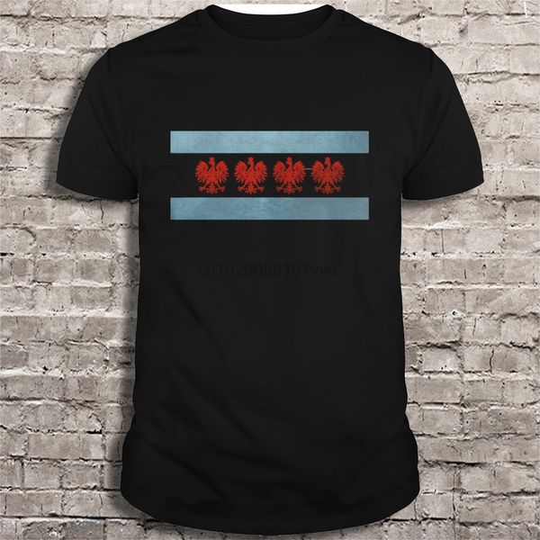 

мужчины футболка чикаго флаг польских женщины футболка