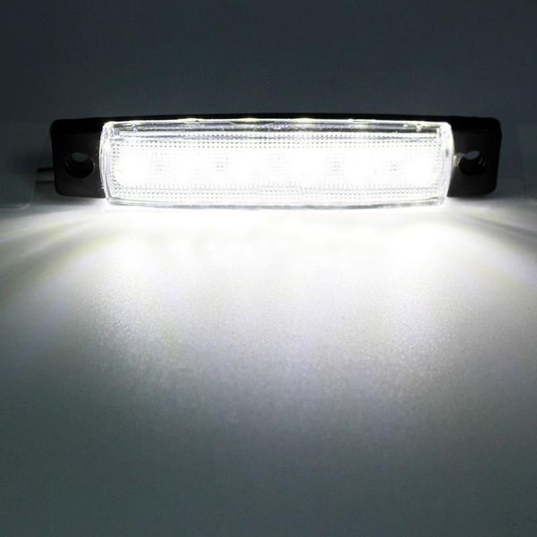 

red+amber+white indicators truck rear 12v 6 led light side marker 30 pcs trailer