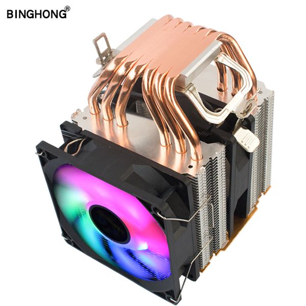 

fans & coolings rgb cpu radiator 6 pipes cooling fan cooler for intel amd lga 775 1155 1156 1150 1366 2011 x79 2011-3 x99 socket motherboard