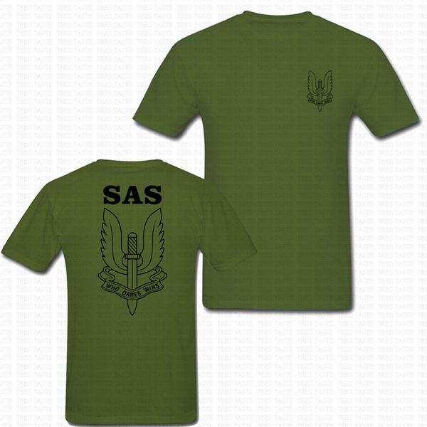 

sas t-shirt special air service who dares wins 100% cotton british army military o neck mens tshirt brand clothing police tees