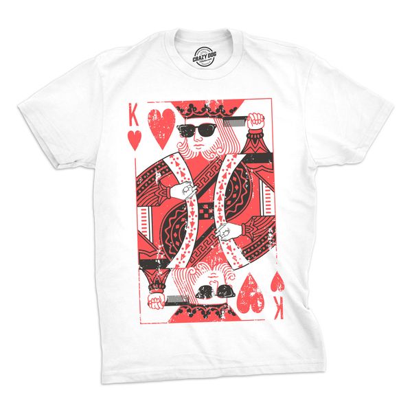 

mens king of hearts tshirt cool playing cards poker blackjacktee for guys gift print t-shirt,hip hop tee shirt,new arrival tees
