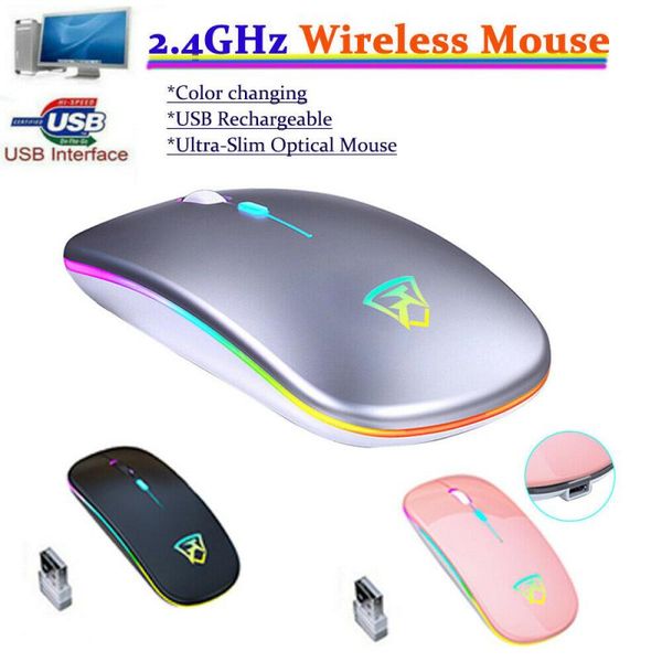 

wireless 2.4ghz mouse computer bluetooth mouse silent pc rechargeable ergonomic usb optical mice for lappc