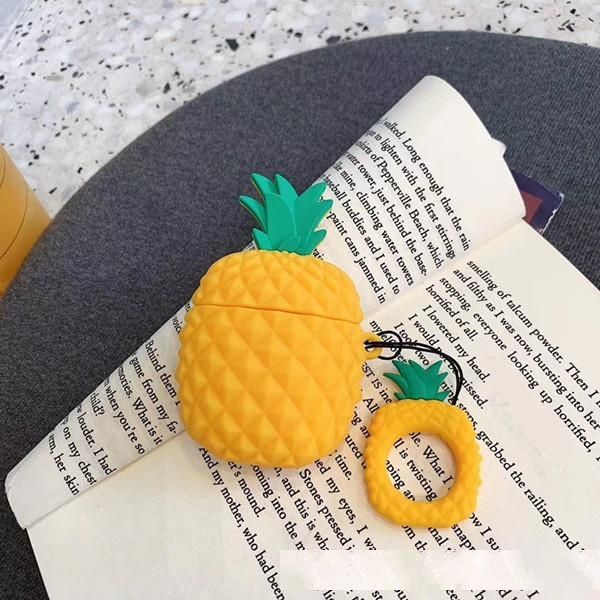

original pineapple silicone protector for airpods case carton soft ultra thin protector cover sleeve pouch for airpods earphone case