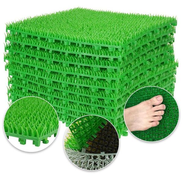 

10pcs/4pcs/1pcs lawn blanket grass mat anti-slip pe green artificial lawns turf carpets fake sod swimming pool garden supplies