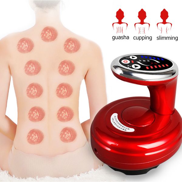 

party favor electric cupping stimulate acupoint body slimming massager guasha scraping heat massage negative pressure acupuncture therapy