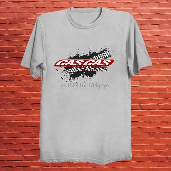 

new fashion casual men t shirts gasgas logo printed graphic short sleeve grey