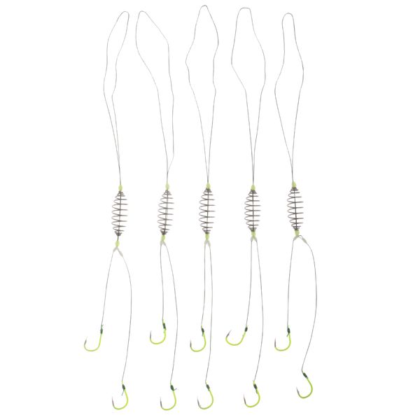 

5 pieces spring explosion fishing hook group carp fishing circle barbed hook