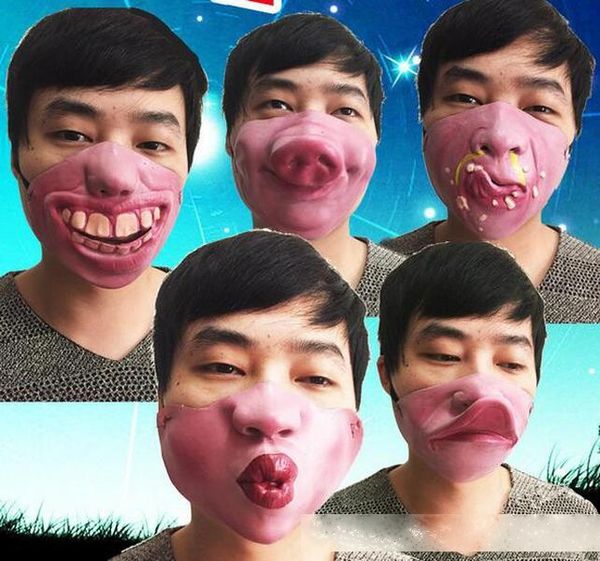 

new funny scary mask party halloween fool s day clown latex mask cosplay costume half face mask