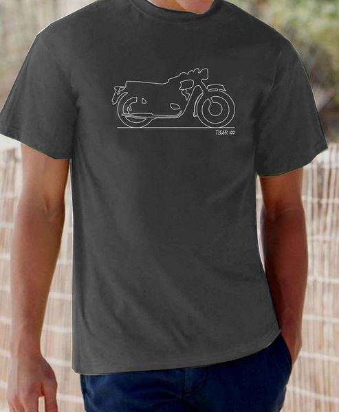 

sport 2019 fashion 100% cotton slim fit solid color original sketch, classic american car fans tiger 100 company t shirts