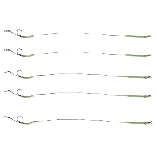 

5pieces волос rigs без бородки карп рыбалки rigsterminal снасти для морской рыбы лодки