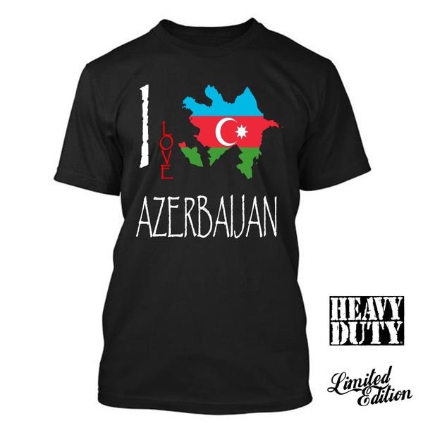 

new brand-clothing t shirts azerbaijan i love culture flag t shirt tees summer fashion