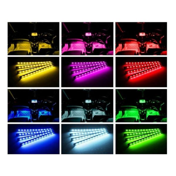 

light strips car atmosphere lights ir with remote control parts dc 12v