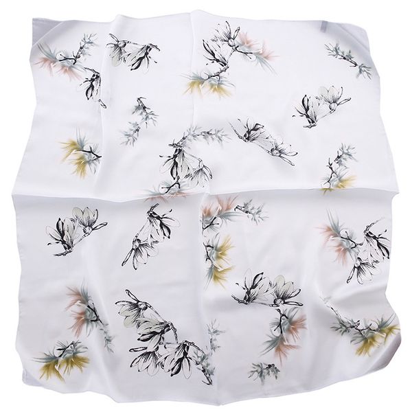 

scarves 70*70 ms. korean silk small square wild decorative bag straps summer thin neck protection collar scarf,women shawl, Blue;gray