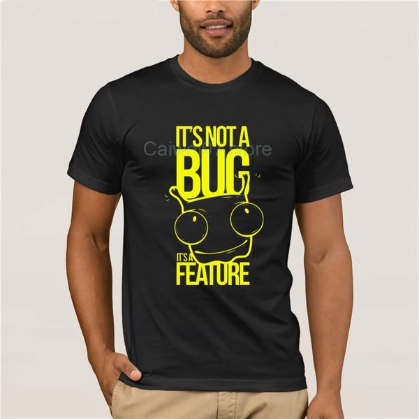 

men's t shirt it's not a bug it's a feature funny programmer tee