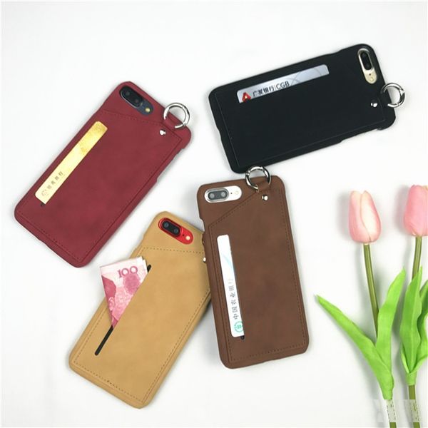 

iphone 7/8 new mobile phone shell simple card ring function phone case apple x phone case wholesale