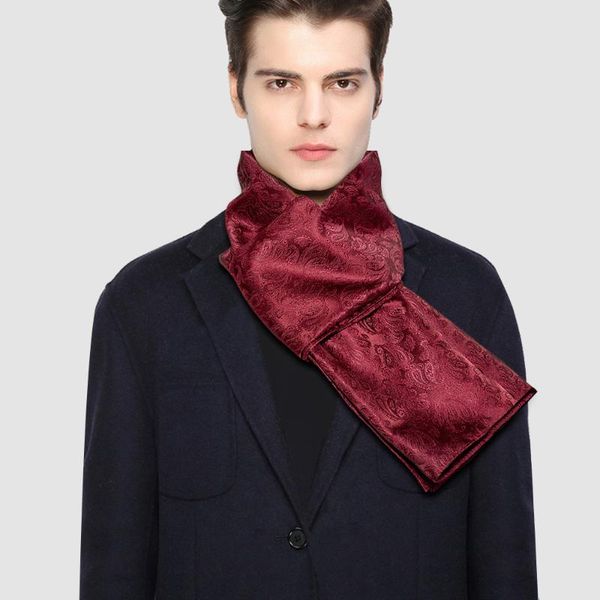 

scarves winter designer 160cm long men red paisley silk scarf male brand shawl wrap face grade a barry.wang, Blue;gray