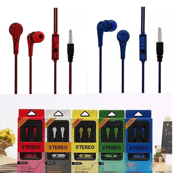 

crackle earphones with microphone strong bass 3.5mm in-ear sports headset music for iphone 6plus 6 samsung phone mp3 tablet pc with box