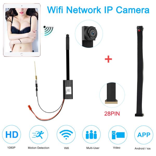 

4k hd diy portable wifi ip mini camera p2p wireless micro webcam camcorder video recorder support remote view tf card