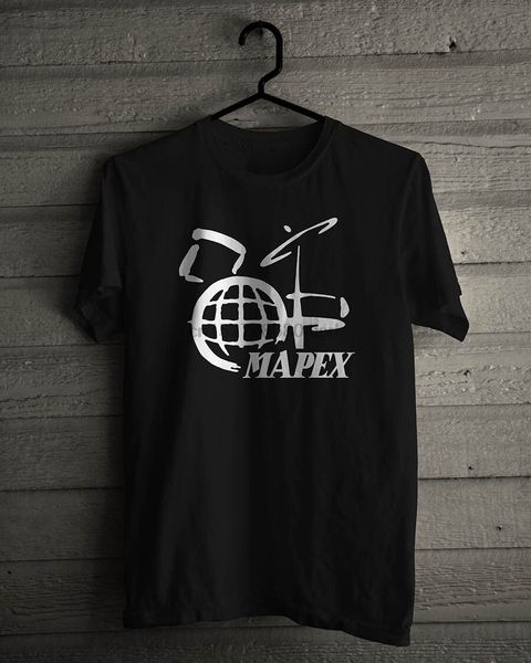 

new mapex drumset pro drummer graphic black shirt size s-5xl