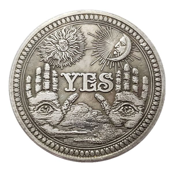 

yes or no skull commemorative coin souvenir challenge collectible coins collection art craft