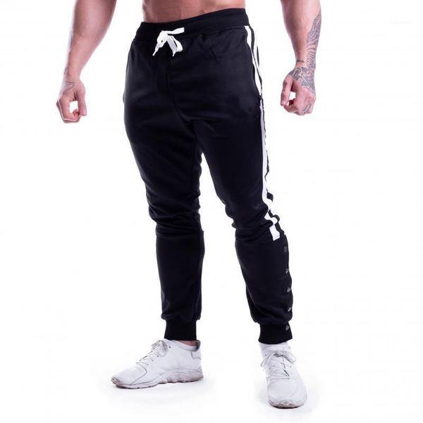 

running skinny elastic waist pancil pants fashion casual streetwear homme pantlones autumn mens patchwork sport pants designer, Black