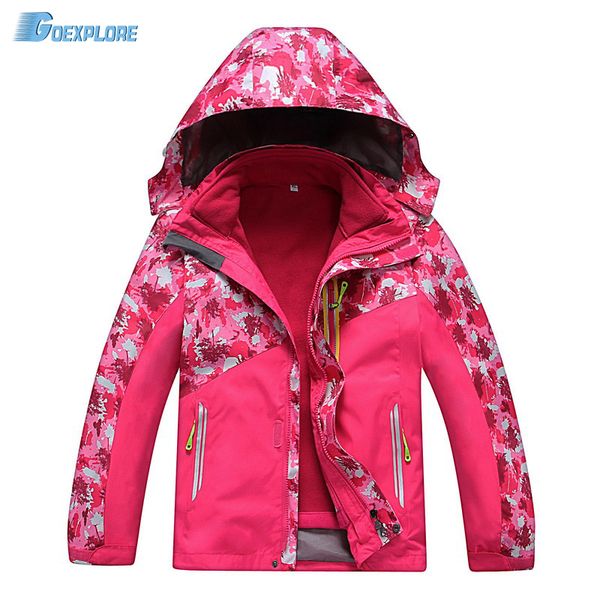 

outdoor jacket girls boys 120-150 new skiing waterproof windbreaker kids outdoor sports clothing snowboard jacket children