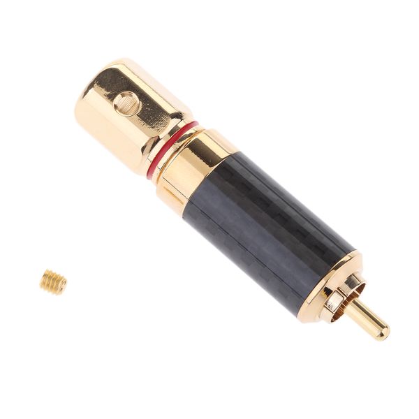

gold plated rca plug 10mm locking connector audio male connector
