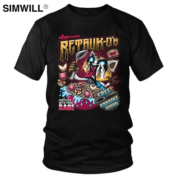 

death metal karaoke kala aggretsuko aggressive retsuko t shirt men soft cotton japanese manga t-shirt short sleeved anime tee