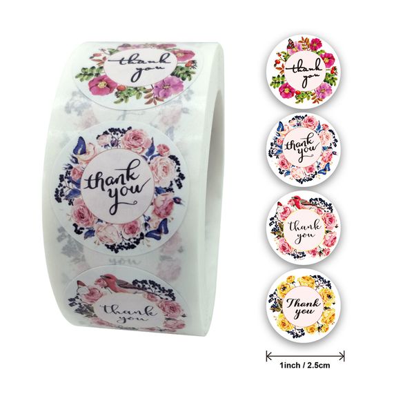 

new pink paper этикетки наклейки золото спасибо наклейка скрапбукинг 500pcs для свадебного подарка карты бизнес упаковка канцелярские наклей