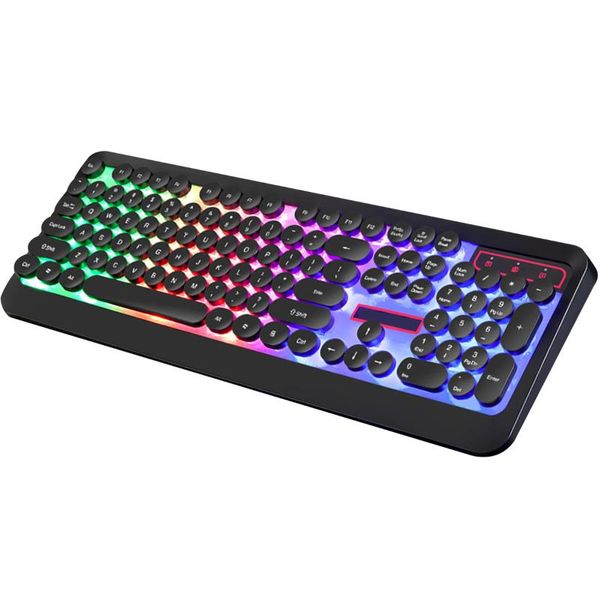

luminous gaming keyboard usb wired round keys waterproof mechanical gaming keyboard with backlight for computer pc