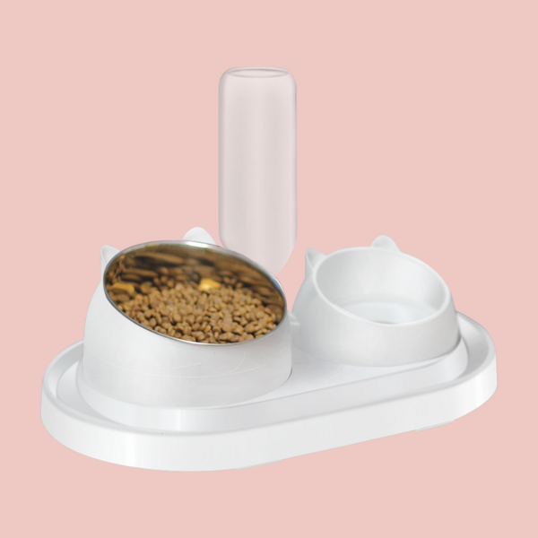 

cat bowls & feeders stainless steel bowl pet feeder water dispenser kitten automatic drinking dishes cats feeding supplies