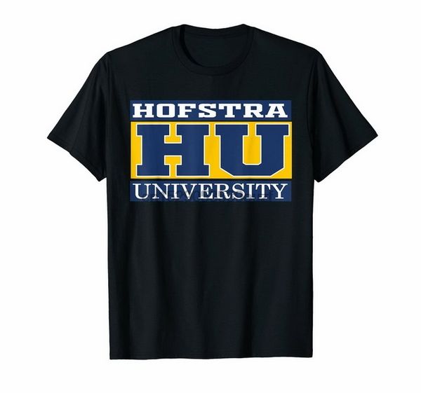 

hu hofstra university 1935 long island logo black t-shirt s-3xl basic models tee shirt