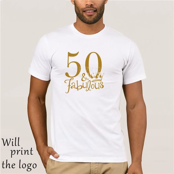 

50th birthday gift t-shirt made in 1968 king queen 50 fabulous crown mens