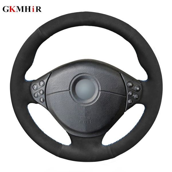 

diy black soft suede leather car steering wheel cover for bmw e39 5 series 1999-2003 e46 3 series 1999-2005 e53 x5 e36 z3