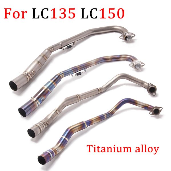 

for lc135 lc150 lc 135 150 titanium alloy motorcycle exhaust header modified roundabout middle link pipe escape moto