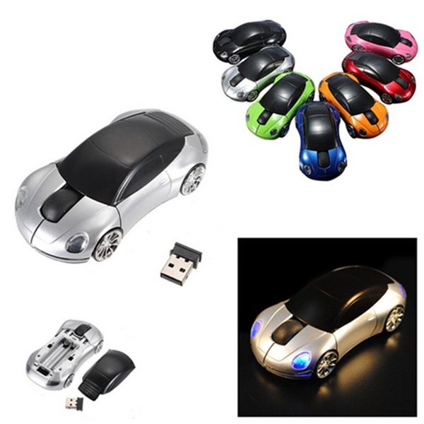 

2.4ghz 1600dpi wireless mouse optical mice+usb receiver light led car shape optical mice au for pc lapcomputer game