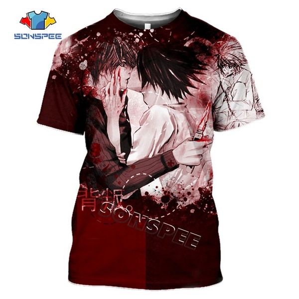 

3d horror anime death note angel and demon cross compression gym monster bible 3d print shirts kawaii oversized harajuku men clothing