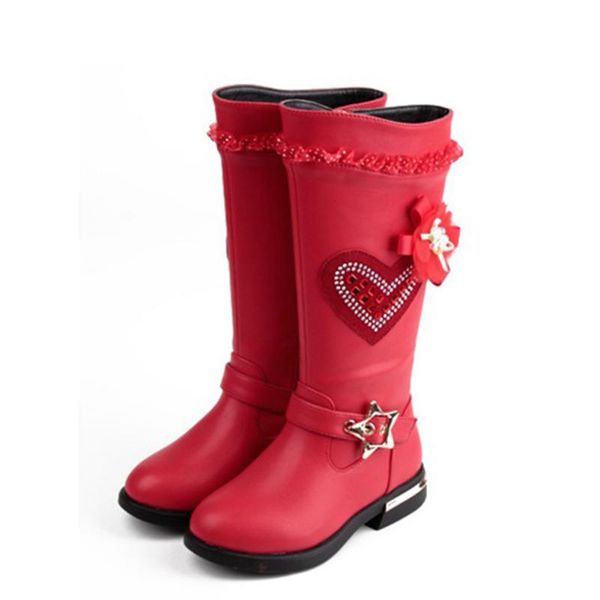 

new winter fashion girls casual plush cashmere warm princess boots boots high, Black;grey