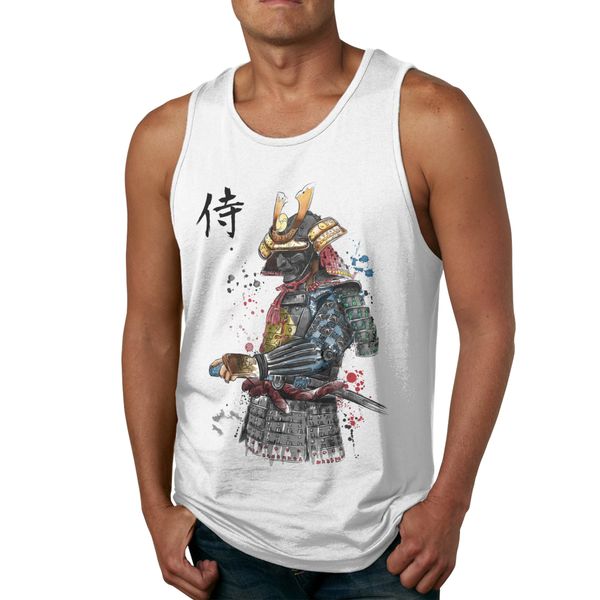 

самурай акварель ретро япония swordman верхней части бака фото на заказ crewneck great 100% хлопка жилет