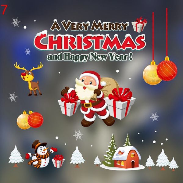 

merry christmas decorations wall paste diy window stickers posters for home christmas xmas party home decoration