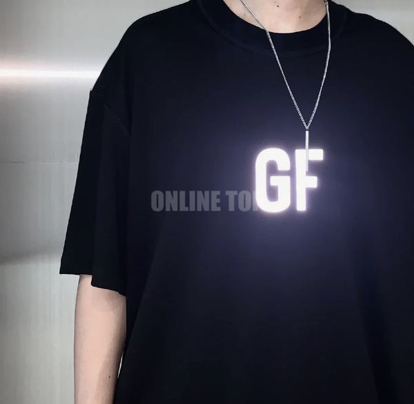 

trendy fear of god fog noah rich gf short-sleeved nine-square joint charity main line fg reflective loose t-shirt, White;black