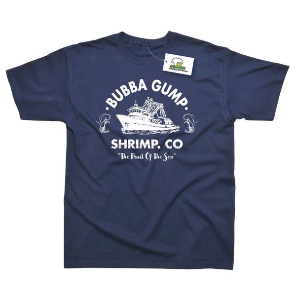 

bubba gump shrimp inspired by forrest gump printed t-shirt tee 100% cotton humor men crewneck tee shirts tshirt homme