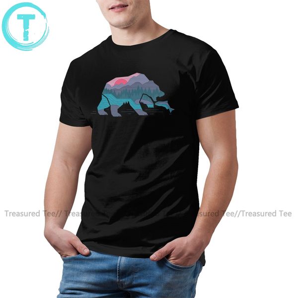 

bear t shirt bear country t-shirt print 100 cotton tee shirt short sleeve mens oversized funny classic tshirt