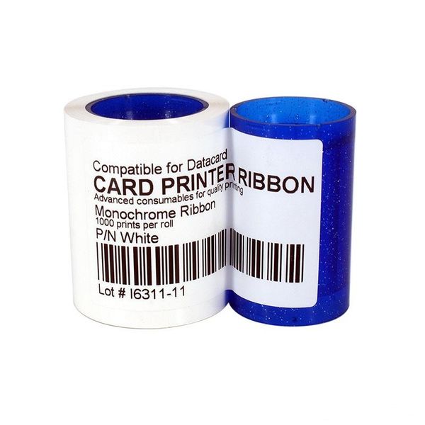 

compatible ribbon for datacard dc285w ribbon white print 1000 sheets / roll